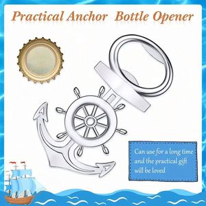Décapsuleurs d'ancrage nautique en métal, design roue de bateau, cadeaux polyvalents pour anniversaires, mariages, cadeaux pour invités - Product Image 3