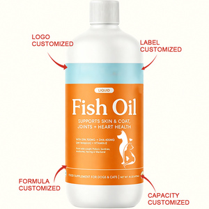 Huile de poisson liquide OEM ODM pour chiens, naturelle, pour <span class=keywords><strong>la</strong></span> santé <span class=keywords><strong>des</strong></span> articulations et du cœur, chiots, adultes, seniors, 16 oz, format professionnel, sans gluten, à base de plantes - Product Image 2