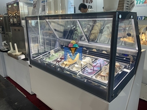 Mvckyi 1/4 6 Pan Ice Cream hiển thị Cooler siêu thị giá Showcase cho Gelato Tủ đông Máy làm lạnh tủ lạnh cơ khí - Product Image 6
