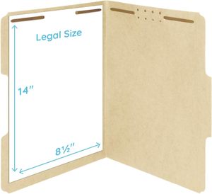 Dimensioni 1/3 cartelle di File di fissaggio tagliate-linguetta superiore rinforzata-2 punte durevoli progettate per organizzare Standard legali - Product Image 3