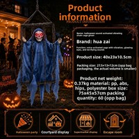 Nueva Jaula Fantasma Eléctrica con Luz y Sonido para Halloween, Decoración de Terror para Interiores