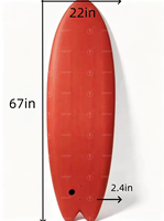 Planche de surf souple rouge éclatant, portable et flottante, pour les sports nautiques débutants