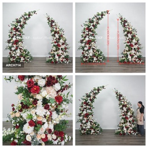 Handmade Artificial Flowers arch for Graduation and Christmas Decor silk flower arch Wedding Centerpieces Decorations - Product Image 3