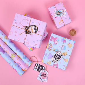 Rollo de papel de regalo de cumpleaños de bebé brillante animal lindo 80g al por mayor - Product Image 3