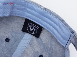 Cappello da Baseball da uomo in cotone nero blu grigio con effetto lavato personalizzabile - Product Image 4