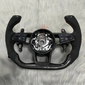 Volant de direction en cuir pleine fleur sur mesure pour <span class=keywords><strong>Audi</strong></span> <span class=keywords><strong>RS</strong></span> A4 A5 A6 C7 B8 R8 S3 S4 S5 Q7 A7 S7 <span class=keywords><strong>TT</strong></span> RS3 RS5 RS6 RS7 B9 - Product Image 4