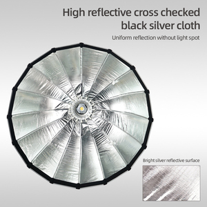 ร่มสะท้อนแสงแบบปากโค้งลึก KP90120,กล่องไฟอ่อนโหลดเร็วถ่ายภาพบุคคลในสตูดิโอสด - Product Image 5