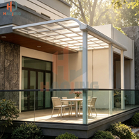 Auvent en aluminium courbé sur mesure pour extérieur, avec toile en polycarbonate résistante aux UV et au vent, protection solaire et pluie pour appartements, passages et ateliers
