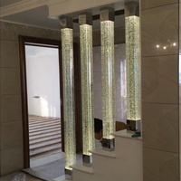 Nouveau design garde-corps forme carrée pilier face cristal-escalier-main courante cristal verre balustres escalier balustrades cristal Tube