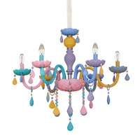 Lustres en cristal de couleur macaron, lampes de salle à manger, chambre à coucher, enfants, American Girl, lampes de décoration de maison de princesse