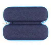 Boîte à lunettes pour myopie en tissu denim à couleurs personnalisées