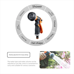<span class=keywords><strong>Pistolet</strong></span> d'<span class=keywords><strong>arrosage</strong></span> de jardin multifonctionnel, lances manuelles réglables télescopiques, haute pression, débits variables, lavage de voiture - Product Image 5
