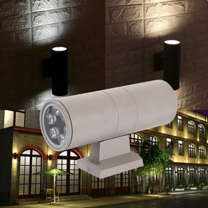 ไฟติดผนัง LED กันน้ำ 12W สำหรับภายนอกอาคาร, โคมไฟทรงกลมแบบหัวเดี่ยว/หัวคู่, IP65 สำหรับสวน, ลานบ้าน, เสา, ภายนอกวิลล่า - Product Image 3