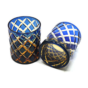 Nhật Bản Hoàng gia đặc biệt Retro Edo kiriko rượu cốc cắt tay thiết kế nhấp nháy hổ phách <span class=keywords><strong>Whisky</strong></span> kính hộp quà tặng cao - Product Image 6