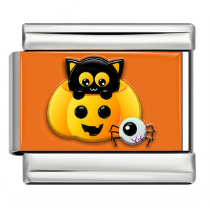 Italienisches Charm-Armband aus Edelstahl, Halloween-Cartoon, galvanisiert, modular, DIY-Schmuckzubehör, Großhandelslieferant - Product Image 4
