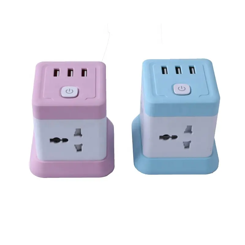 Universal Elektrische Verlängerung Cube Stecker Buchse Power Schalter Steckdose Power Streifen Turm Für Schreibtisch Gebaut-in USB Port buchse