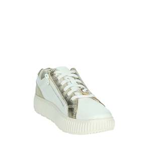 Baskets Geox pour femme D46XFG 046JS en toile blanc et or, chaussures tendance - Product Image 5