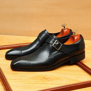Zapatos Formales de Negocios para Hombre, Estilo Brogue, Punta Redonda, Estilo Coreano, Modernos, de Cuero Genuino, Otoñales, Impermeables - Product Image 6