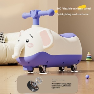 Nuovo Scooter Multifunzione a 3 Ruote per Bambini, Auto Giocattolo in Plastica a Forma di Arachide, Cavalcabile e Basculante, per Bambini da 1 a 3 Anni, Regalo per Neonati - Product Image 1