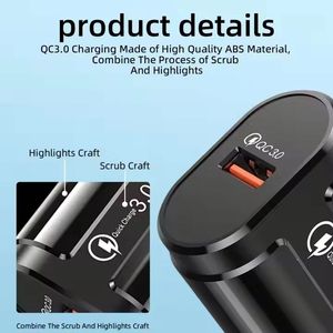 อะแดปเตอร์ชาร์จ USB 18W ขายส่ง ที่ชาร์จโทรศัพท์มือถือแบบ USB 3A ชาร์จเร็ว ปลั๊ก US EU สำหรับโทรศัพท์มือถือ - Product Image 5