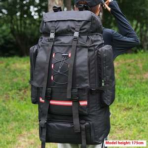 Sac à dos en polyester camouflage de grande capacité 130L pour hommes, tendance, pour les voyages en plein air, la randonnée, le stockage, le camping, les bagages - Product Image 5