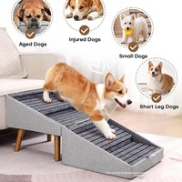 Rutschfeste, faltbare Hunde-Treppe aus Holz mit doppeltem Verwendungszweck für Bett, Sofa und Fahrzeugzugang