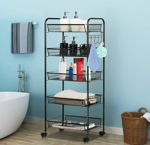 Carrito de Almacenamiento Rodante de 5 Niveles con Ruedas, Carrito Multiusos con Estantes Organizadores para Cocina, Baño y Oficina - Product Image 2
