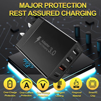 Bloc chargeur rapide 3 ports USB 1 Type C 40W PD QC avec design électrique éco-responsable pour téléphones portables