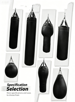 Sacs de frappe professionnels personnalisables en cuir microfibre PU, robustes, 55 kg, rotation à 360 degrés, autoportants