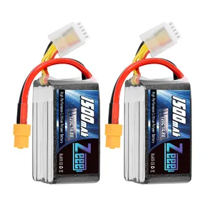 Zeee 14.8V 120C 1500mAh 4S RC Lipo Battery Graphene Battery with XT60 Plug for FPV Racing Drone Quadcopter Helicopter Airplane