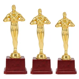 Custom Oscar Trophy Awards Small Gold Man Plastic Gold Plated Team Souvenirs