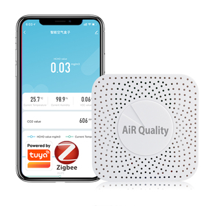 ZB-AIR-1 Tuya Zigbee Moniteur intelligent de la qualité de l'air, détecteur de gaz VOC HCHO PM2.5, thermomètre hygromètre 6 en 1, gestionnaire d'air domestique - Product Image 1