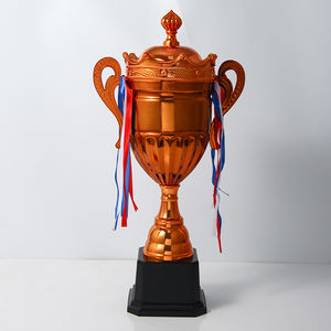 Trofeo artificial profesional hecho a medida marrón plateado dorado artesanías de Metal para Deportes Fútbol corona gorra Europa <span class=keywords><strong>Golf</strong></span> trofeo - Product Image 6