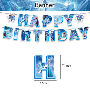 ชุดอุปกรณ์ตกแต่งงานวันเกิดธีมเจ้าหญิงเอล<span class=keywords><strong>ซ่า</strong></span>แ<span class=keywords><strong>ล</strong></span>ะอันนาจากเรื่องโฟรเซ่น น่ารัก สวยงาม พร้อมท็อปเปอร์<span class=keywords><strong>เค้ก</strong></span>กระดาษ <span class=keywords><strong>ล</strong></span>ูกโป่งยาง และป้ายแบนเนอร์ - Product Image 4