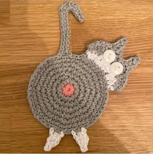 Posavasos para trasero de gato, posavasos para taza de café y té, posavasos duraderos resistentes al calor, alfombrilla para mesa, decoración del hogar, Posavasos - Product Image 5