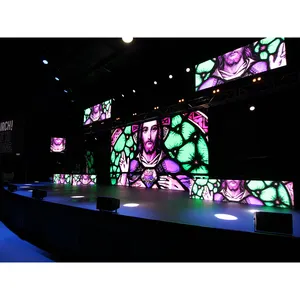 شاشة LED ستارة خلفية لحفلات المسرح والحفلات P1.9 P2.6 P2.9 P3.91 P4.81 500x500mm شاشة LED كاملة الألوان تأجير جدار داخلي LED