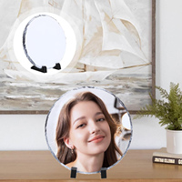 Plaque en ardoise blanche polie personnalisable, forme ronde, pour sublimation, motifs sur mesure pour cadeaux souvenirs
