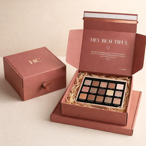 Boîte d'expédition pour fards à paupières, en carton ondulé E-flute, emballage d'expédition pour déballage, personnalisable OEM - Product Image 1