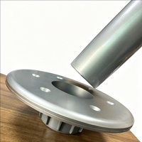 Pied de table manuel en alliage d'aluminium argenté pour camping-car, cadre de table adapté aux véhicules utilitaires et caravanes