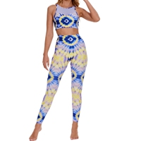 Ensemble de yoga réversible pour femme, imprimé floral et cachemire, taille haute, 2 pièces, soutien-gorge de sport sans couture et leggings, grandes tailles, pour entraînement et fitness