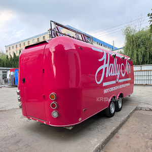 Remorque de concession mobile en acier inoxydable, entièrement équipée pour la restauration rapide, avec équipements de cuisine complets, congélateur et friteuse, Food Truck entièrement équipé - Product Image 1