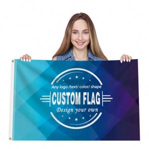 Impresión Digital, Cualquier Logotipo, Cualquier Diseño, Banderas Personalizadas Azules Promocionales de Poliéster 100D de Una o Dos Caras, Pancartas - Product Image 5