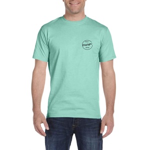 Venta al por mayor de poliéster personalizado de secado rápido de color sólido de cuello redondo de ajuste regular de entrenamiento de alta elasticidad de los hombres camisetas lisas - Product Image 5