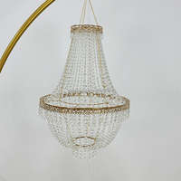 Prix d'usine – Support de lustre élégant en métal et cristal pour décoration de mariage et de fête, 8 pi/10 pi de hauteur, personnalisable