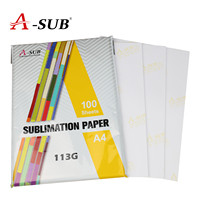Papier de sublimation A-SUB GL 113g A4, fabriqué en Chine pour la sublimation de tasses, stylos, ardoises, tapis de souris, puzzles, etc.