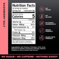 OEM Zero Sugar Raspberry Salt Electrolyte Stick Packs High Sodium Potassium Magnesium Keto Paleo Vegan Hydration Drink Mix