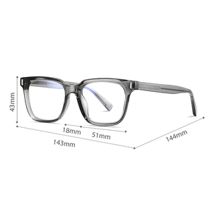 Hbk cổ điển màu xám quang khung vuông màu xanh ánh sáng Chặn kính TR90 + CP đường phố ảnh lớn khung bảo vệ màu phong cách - Product Image 4