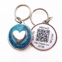 Großhandel Anti-Verlust GPS-Tracker NFC Haustier-Hundemarke Scannbare Haustier-ID Epoxy-Tag Edelstahl QR-Code Hundemarke