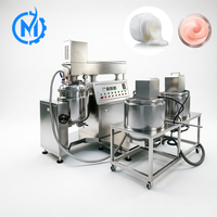 Vakuum-Emulgiermischer mit Wasser- und Öltanksystem und Hydraulischer Hebevorrichtung für Kosmetische Cremes