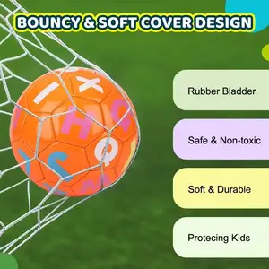 Bola Sepak Bola 1.6mm PVC, bola sepak bola EN71 ukuran 2 untuk anak-anak